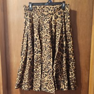 The Oblomg Box Shop Leopard Print Women's Swing Skirt